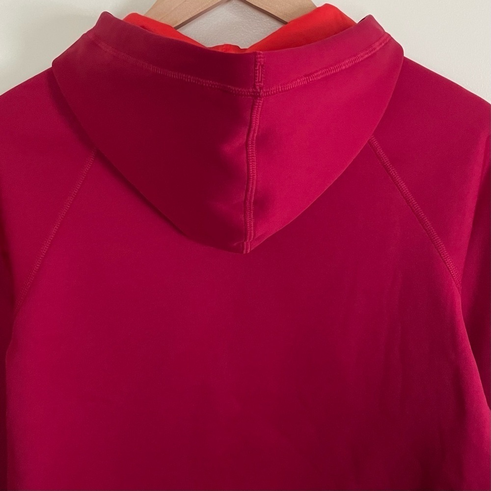 Nike Burgundy & Orange Therma Dri-Fit Training Hoodie Sweatshirt Size S - Picture 9 of 12